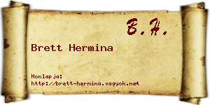 Brett Hermina névjegykártya